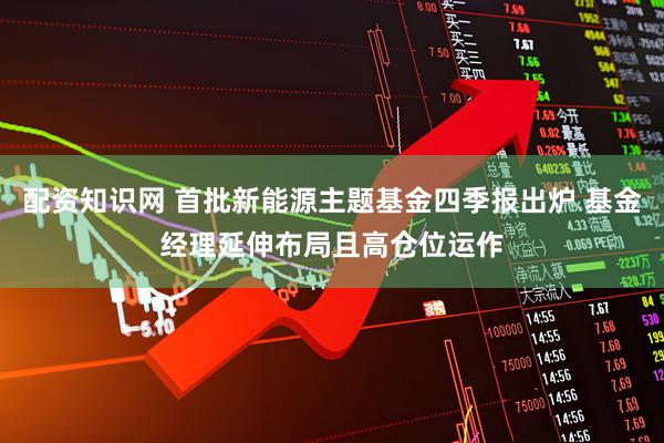 配资知识网 首批新能源主题基金四季报出炉 基金经理延伸布局且高仓位运作